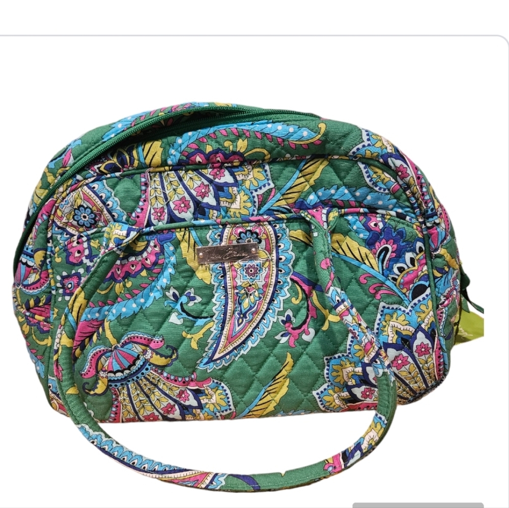 Vera Bradley Bowler-Shoulder Bag  NWT, is very colorful Emerald Paisley